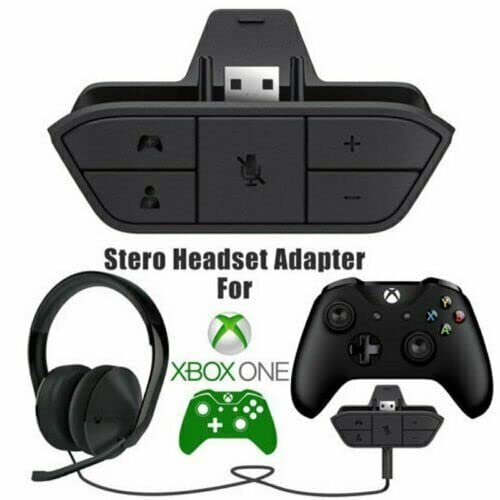 Xbox One/One S/X/Elite/Series X|S Controller Stereo Headset Adapter - Audio Mic Converter with Game & Chat Volume Balance Control for Enhanced Gaming Experience