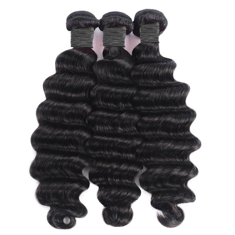 Eullair 10A Virgin Human Hair Bundles - Loose Deep Wave Weave (3/4 Bundles) for Natural Black Hairstyles | Perfect for Sew-Ins, Braids & Protective Styling