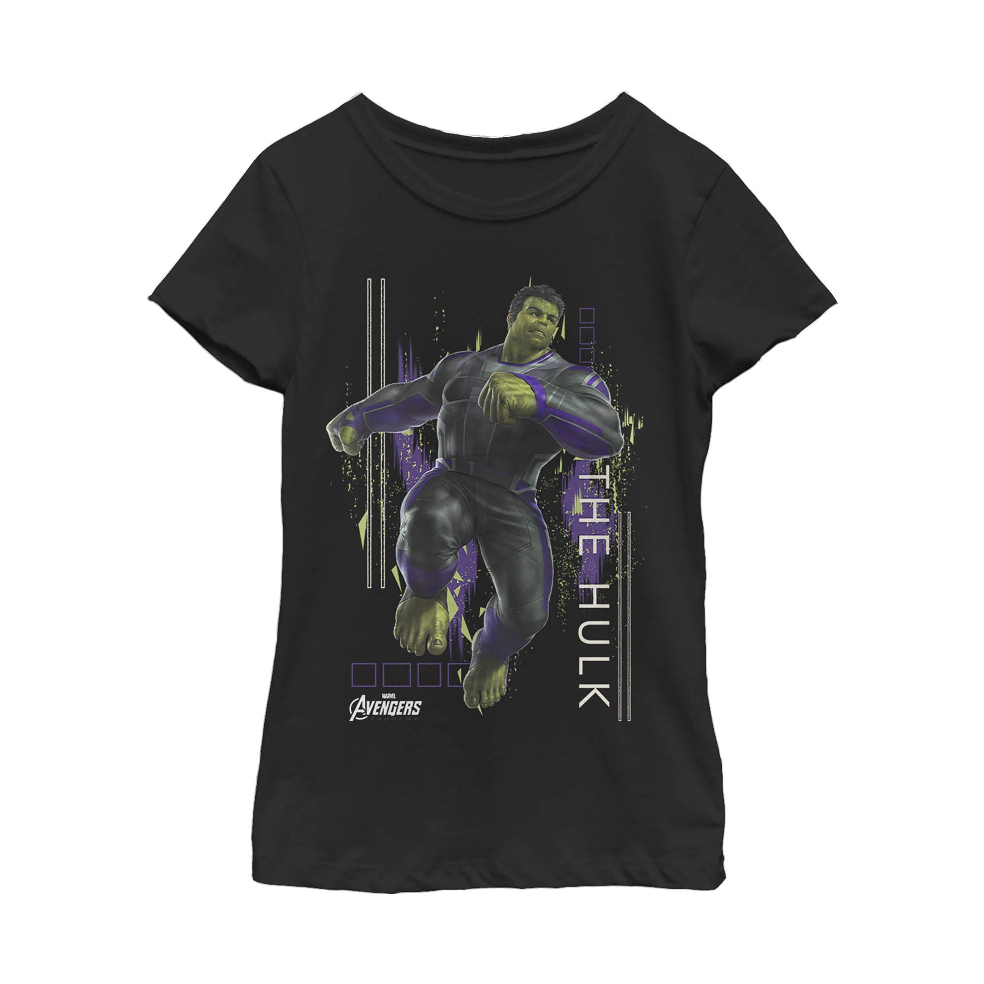 Marvel Hulk Motion Graphic T-Shirt for Girls - Superhero Comic Print Tee for Kids, Perfect for Cosplay, Birthday Gifts & Everyday Wear