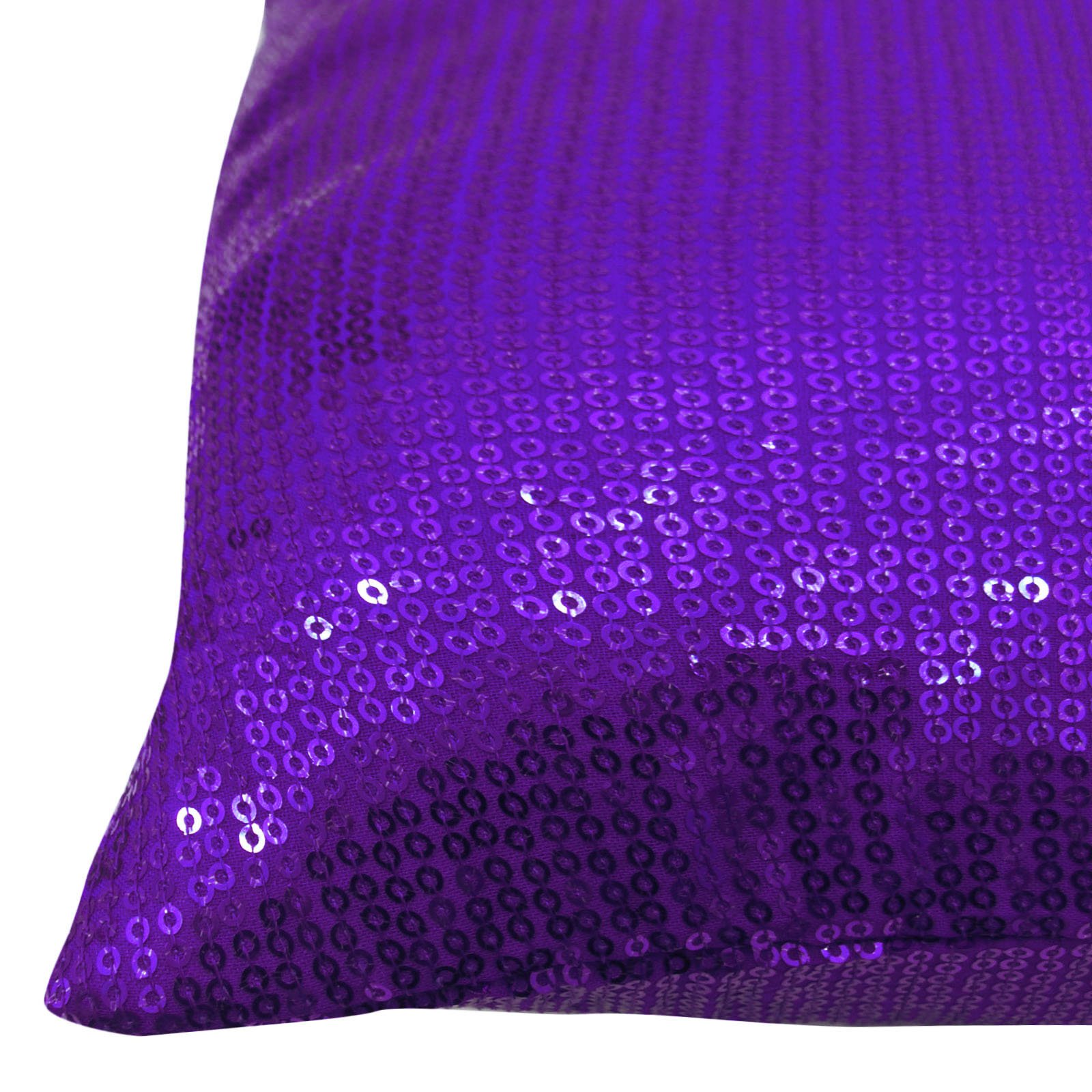 YUGA Metallic Purple Sequin Throw Pillow Cover 22x22 Inches - Glitter Cushion for Wedding Decor, Living Room, Bedroom & Lounge - Soft Sparkling Home Accent for Sofa, Couch or Party Decoration