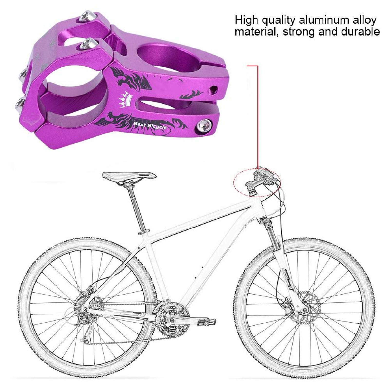 31.8mm Bike Stem Riser - Aluminum Alloy Handlebar Stem for MTB, Mountain Bike, Road Bike & BMX - Adjustable Height for Comfortable Cycling & Off-Road Adventures