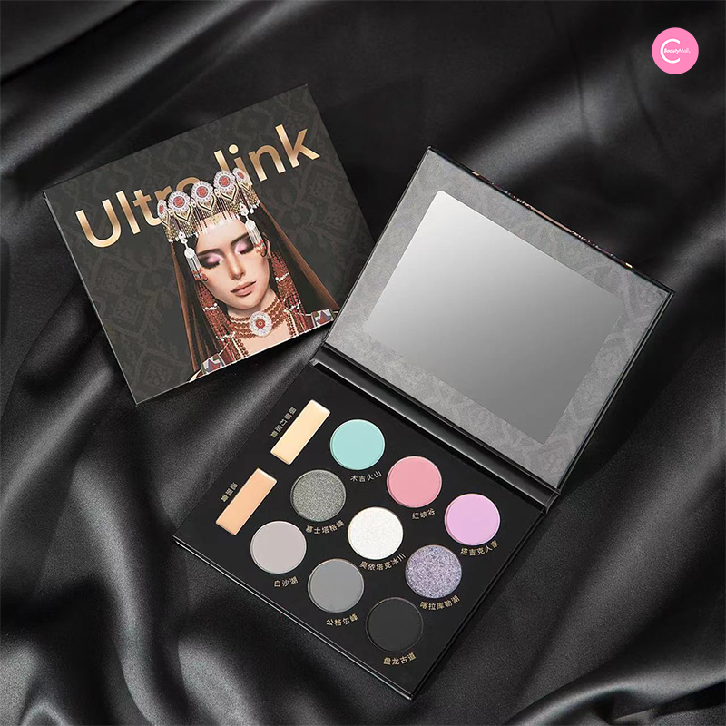Ultra Link Tajik Maiden Eyeshadow Palette - 12 Highly Pigmented Matte & Shimmer Eyeshadows for Professional Makeup | Perfect for Day to Night Looks, Bridal Makeup & Special Occasions