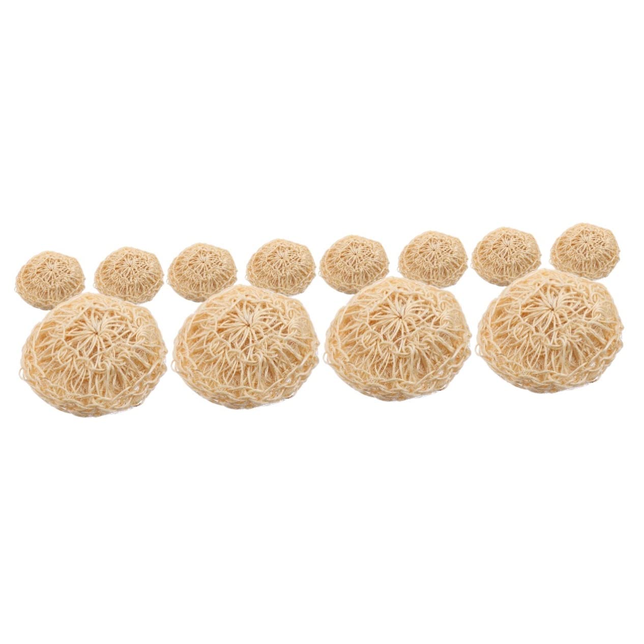 12 Pack Minkissy Loofah Bath Sponges - Exfoliating Body Scrubbers for Deep Cleaning, Sisal Luffa Shower Washcloths, Portable Bathtub & Dish Cleaning Sponges | Perfect for Shower, Bath & Household Cleaning