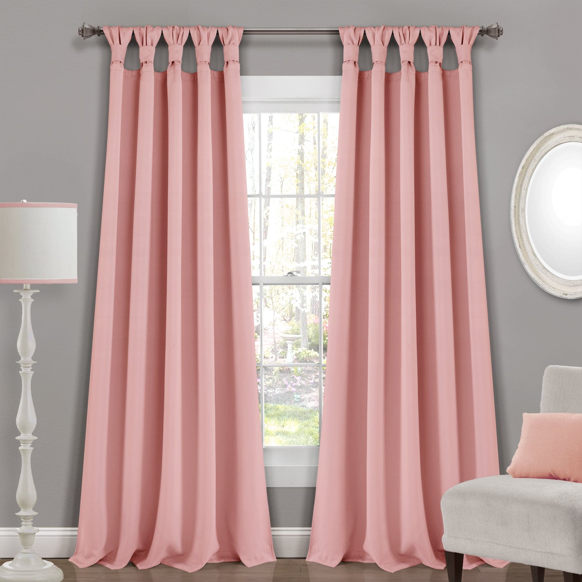 Blackout Curtains Thermal Insulated - Knotted Tab Top Window Drapes for Bedroom & Living Room - Energy Saving, Noise Reducing, Light Blocking for Better Sleep & Privacy
