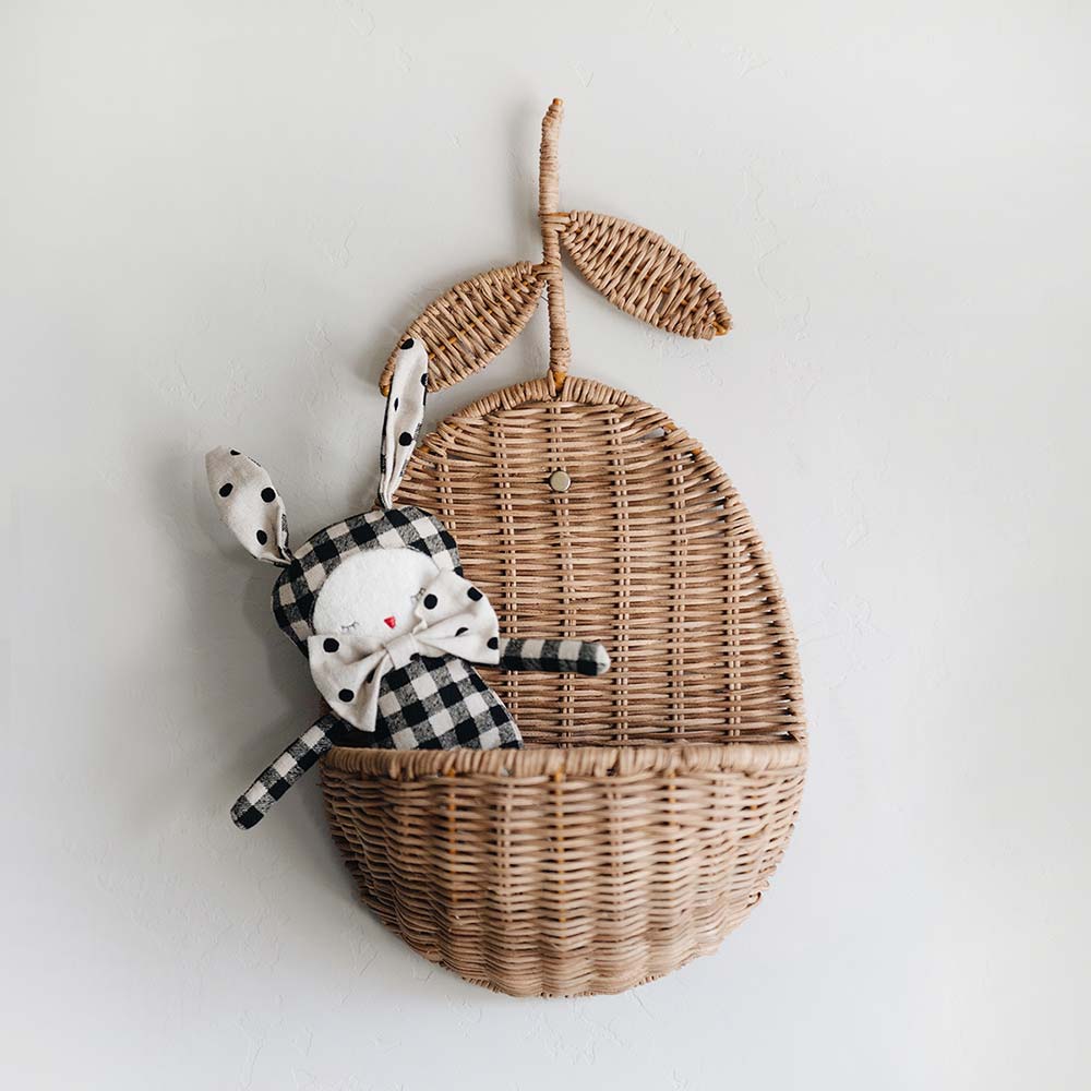 Fresh Lemon Wall Basket - Rustic Farmhouse Decor for Kitchen, Bathroom, or Outdoor Hanging Storage | Perfect for Fruits, Vegetables, and Home Organization