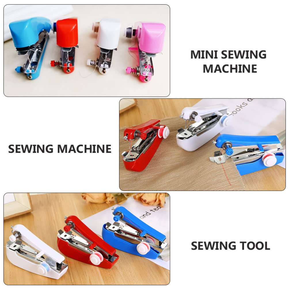 VICASKY 3-Piece Mini Sewing Machine Kit - Portable Handheld Manual Sewing Tool for Quick Repairs, DIY Crafts, and Clothing Alterations | Perfect for Home, Travel, and Emergency Fixes