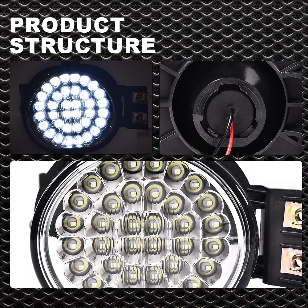 High-Performance LED Fog Lights for Dodge Ram 1500 (2002-2008) & Ram 2500/3500 (2003-2009) - Durable Off-Road Lighting for Night Driving & Foggy Conditions