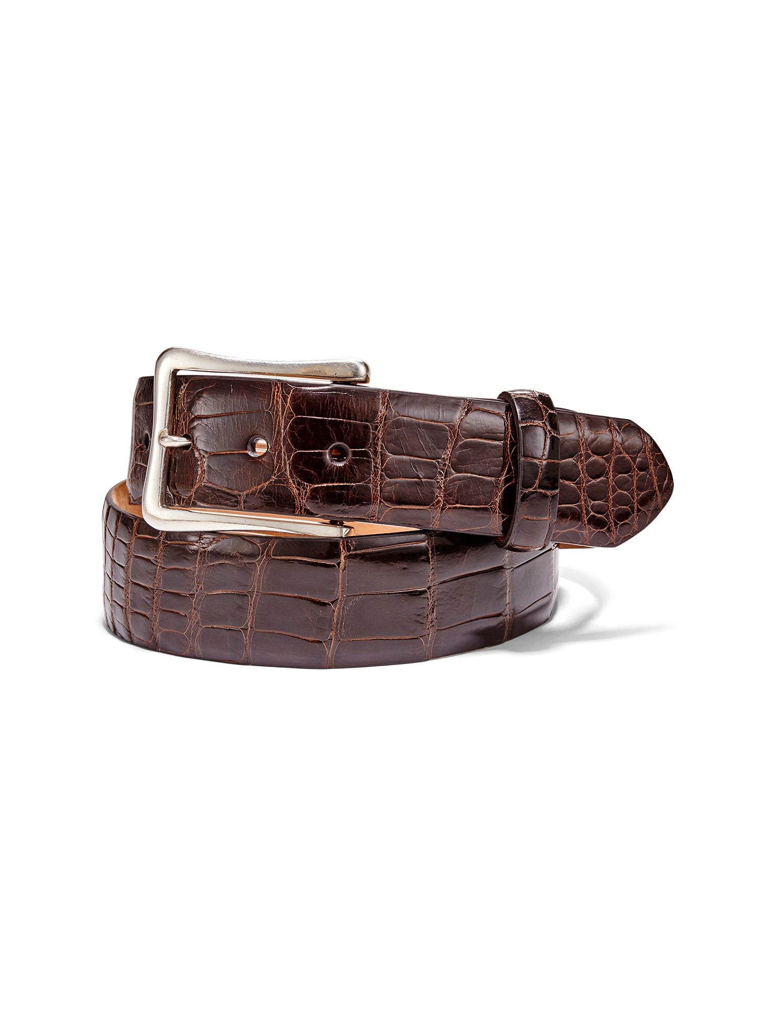 Cheri Gator Genuine Leather Belt with Silver Buckle for Men - Stylish Western Cowboy Accessory for Jeans & Casual Wear