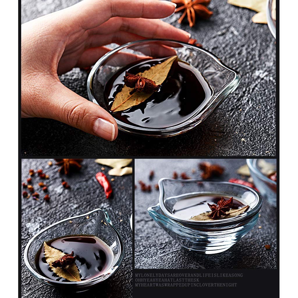 6-Piece Clear Stackable Glass Bowl Set for Kitchen Prep, Desserts, Dips, Candy & Nuts - Mini Appetizer & Dinner Plates for Entertaining, Parties & Daily Use