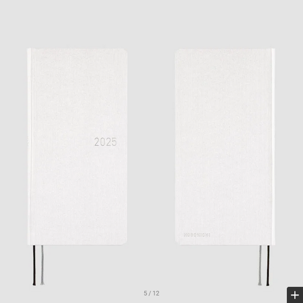Hobonichi Techo 2025 Planner - Platinum White Weeks Hardcover, Weekly Horizontal Layout, English Edition (January Start, Monday Start) | Perfect for Journaling, Productivity & Daily Planning