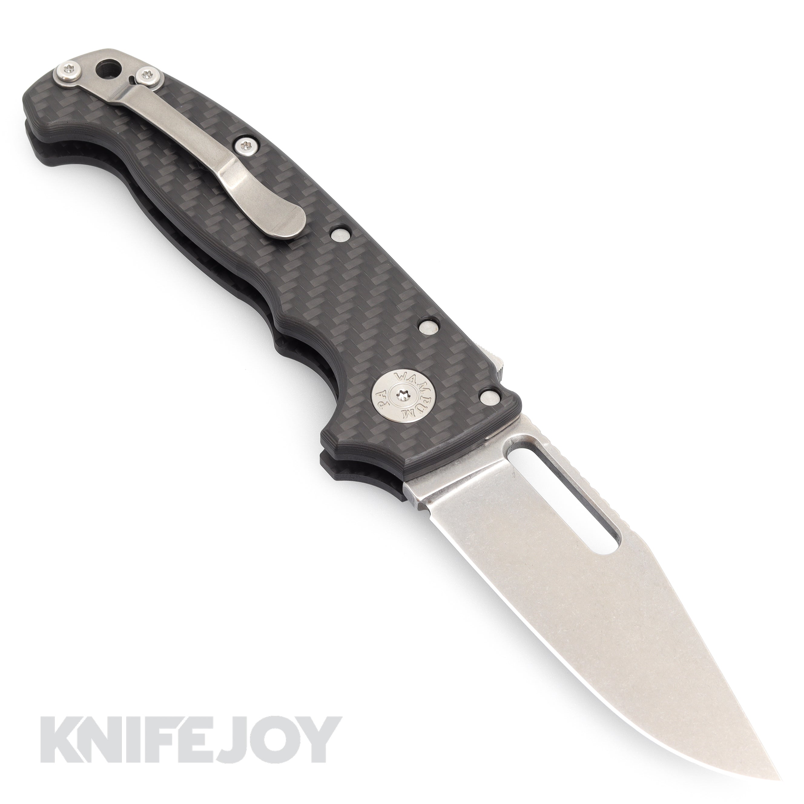 Demko AD20 Knife - 3V Steel Clip Point Blade, Full Flat Grind (FFG), Carbon Fiber Handles - Tactical EDC, Outdoor Survival, Hunting & Camping Gear