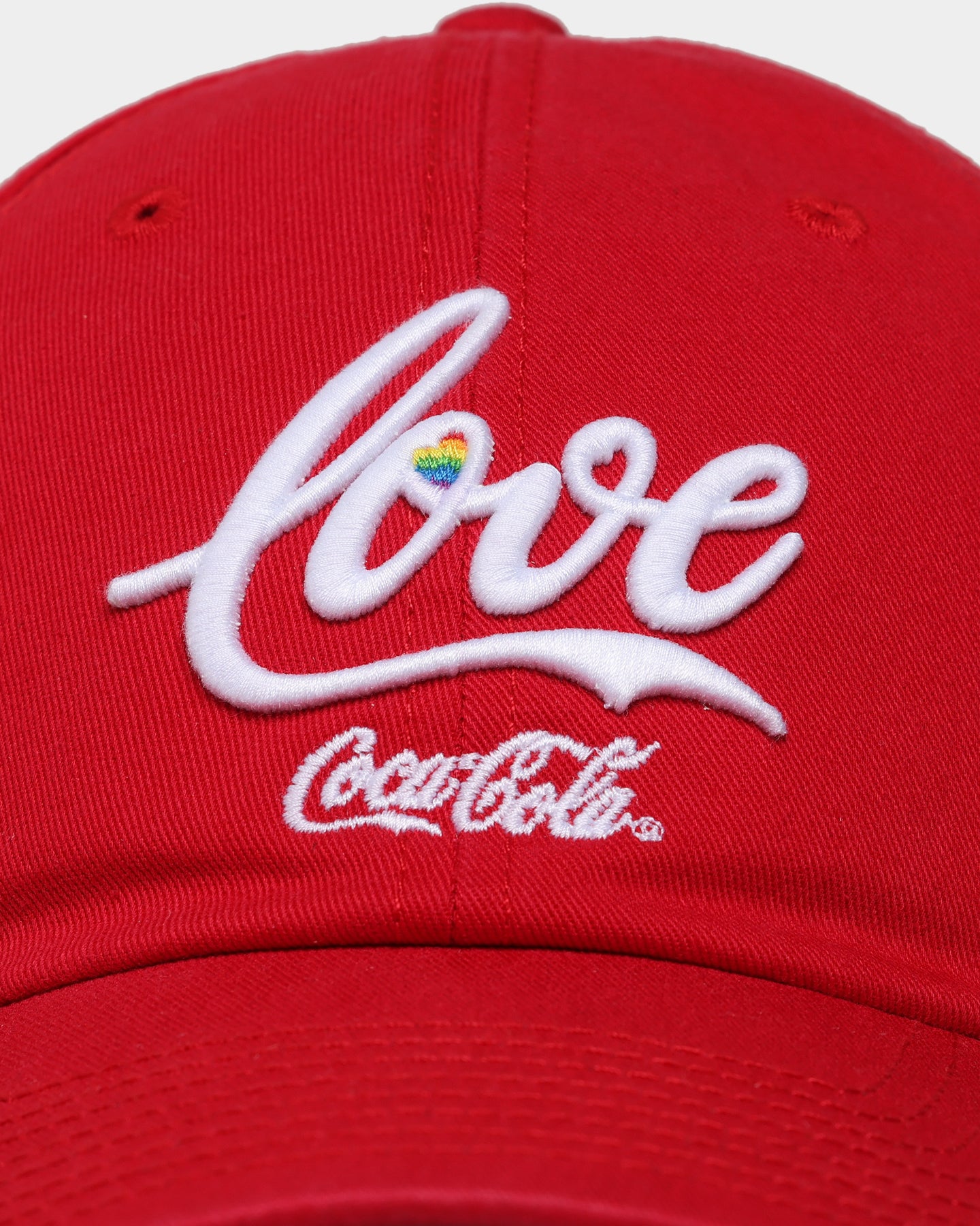American Needle Coca-Cola Love Ballpark Strapback Hat - Red Adjustable Baseball Cap for Sports Fans & Casual Wear