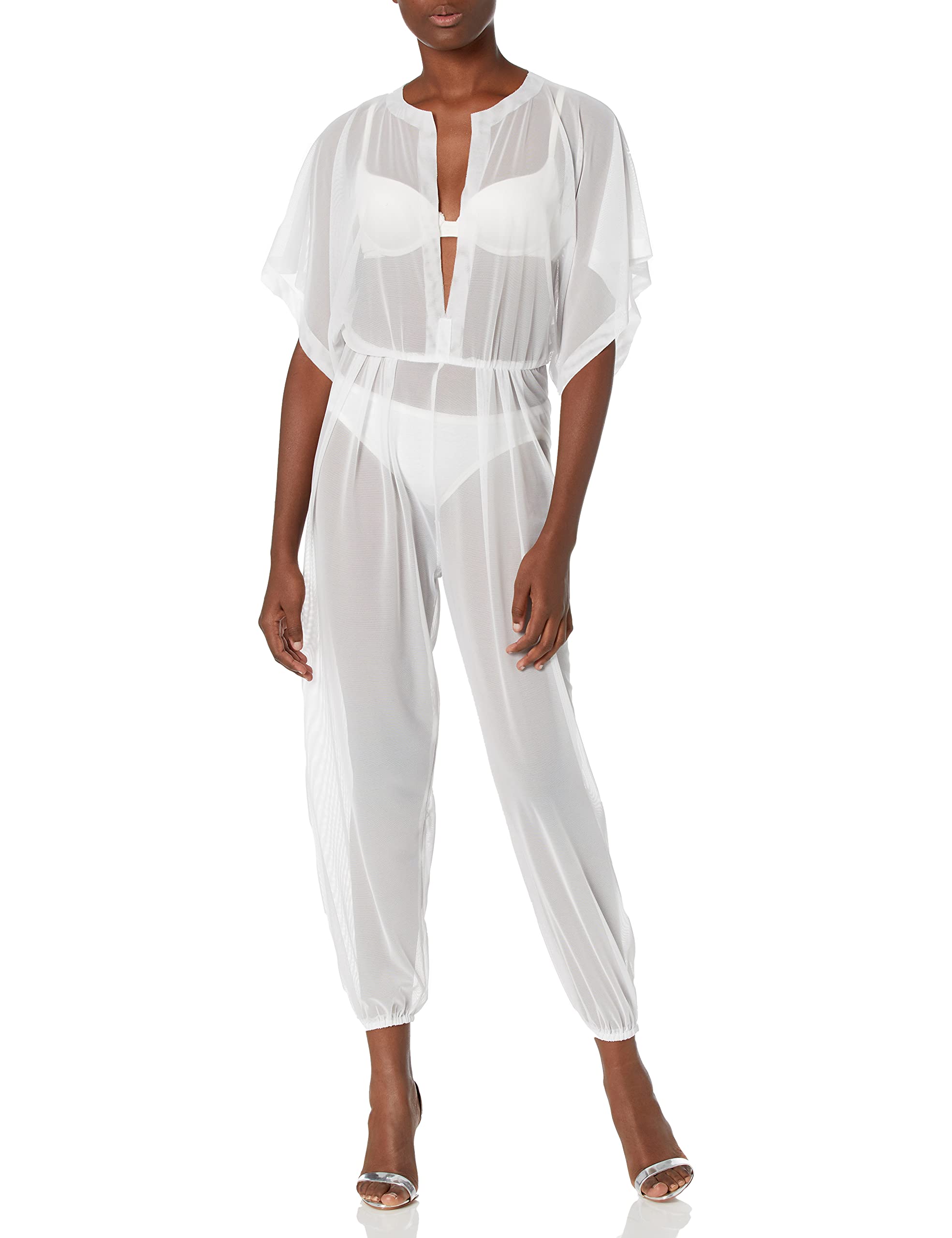 Norma Kamali Women's Rectangle Jog Jumpsuit | Comfortable Lounge Wear & Athleisure Outfit for Yoga, Running, Travel & Casual Wear