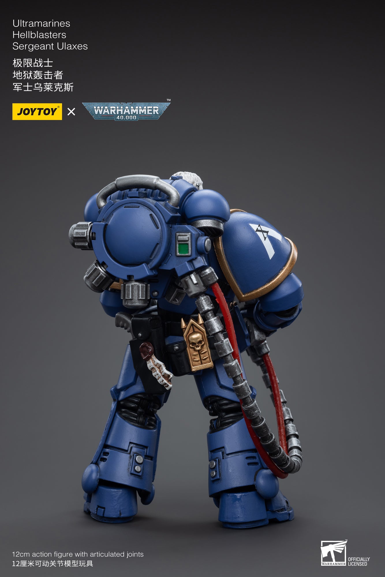1/18 JOYTOY Warhammer 40K Ultramarines Hellblasters Sergeant Ulaxes Action Figure - Collectible Miniature for Tabletop Gaming & Display