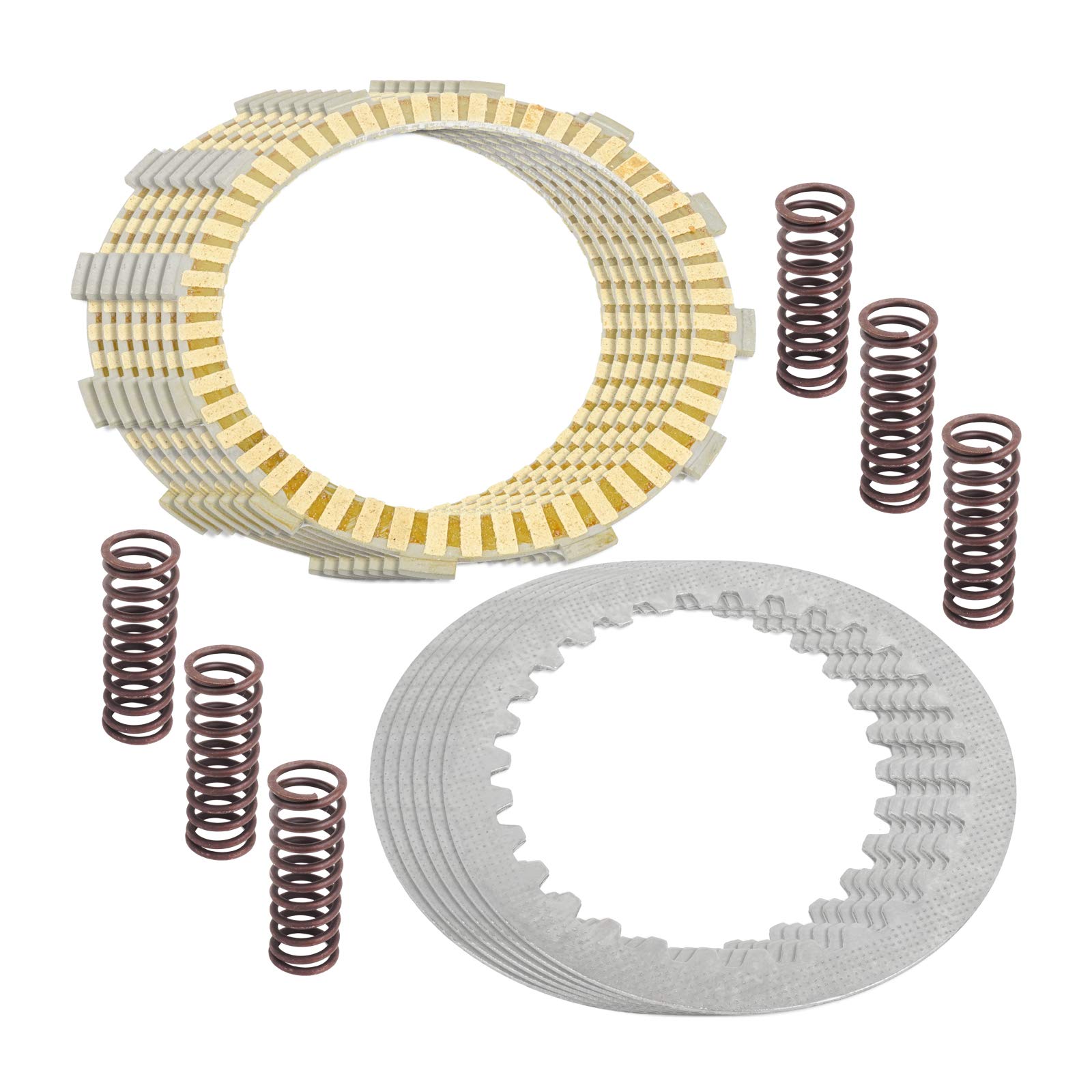 Caltric Clutch Friction Steel Plates & Springs Kit - Compatible with Honda RVT1000R RC51 2000-2006 - High Performance Motorcycle Clutch Replacement for Smooth Shifting & Durability - Perfect for Racing, Commuting & Off-Road Adventures