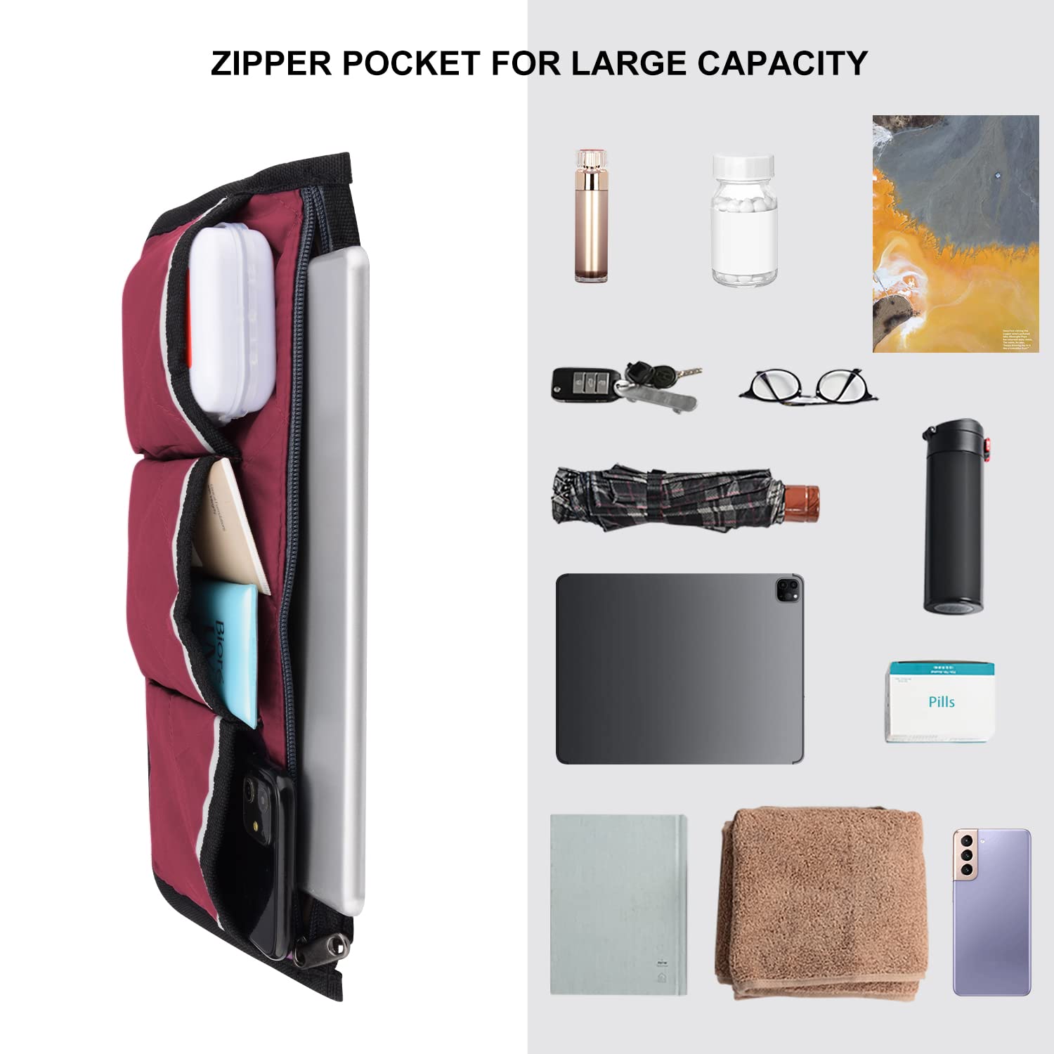 Supregear Wheelchair & Walker Bag Bundle - Foldable Storage Organizer for Rollators & Scooters - Perfect for Daily Use & Travel