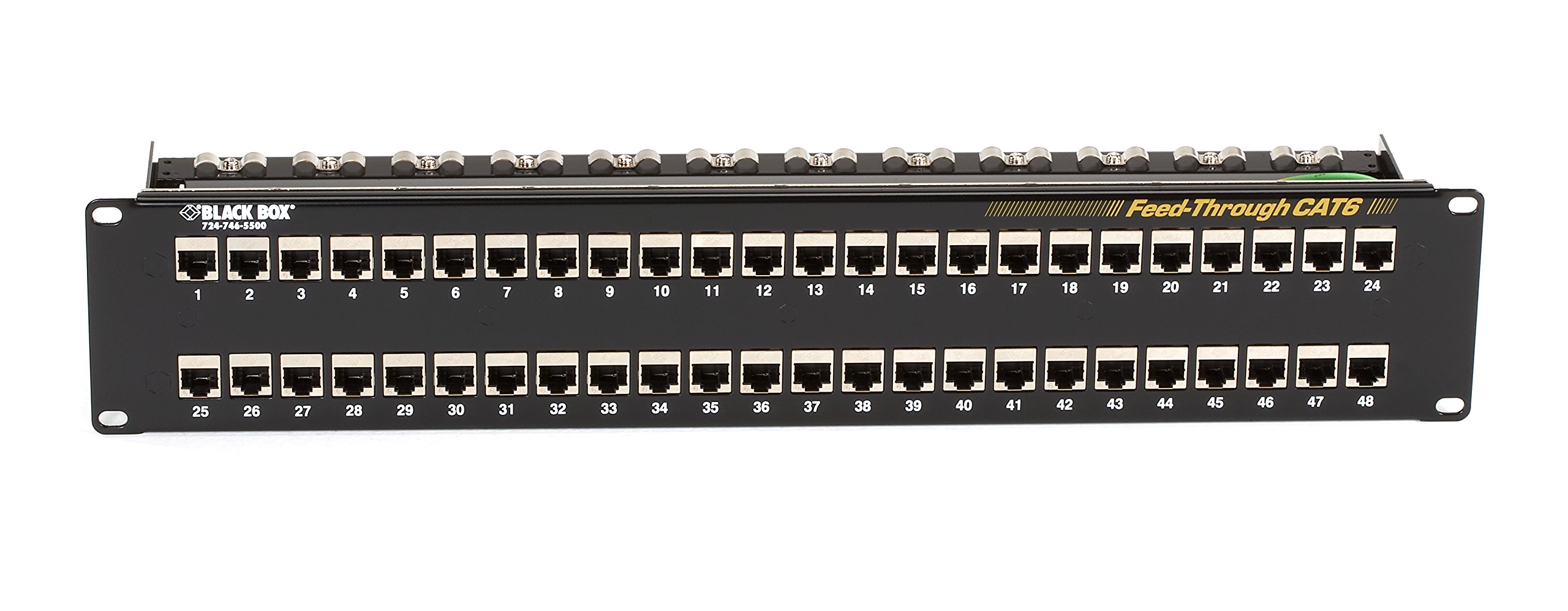 48-Port Network Patch Panel Black Box JPM816A for Server Racks