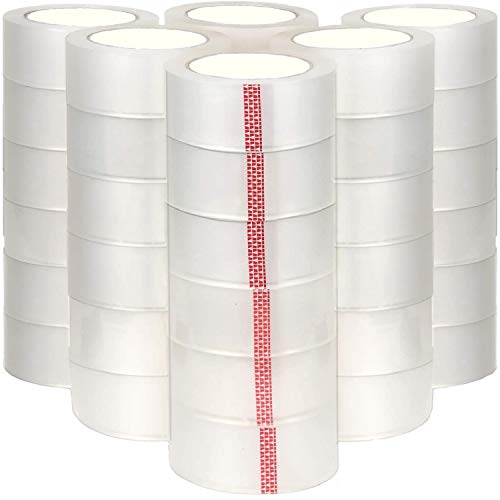 MMBM Clear Hot Melt Packing Tape - 3 Inch x 110 Yards (24 Pack, 2.5 Mil) - Heavy Duty Packaging Tape for Dispenser Refill, Moving Boxes, Storage & Shipping Supplies | Ideal for Home Office, Warehouse & E-commerce Packaging