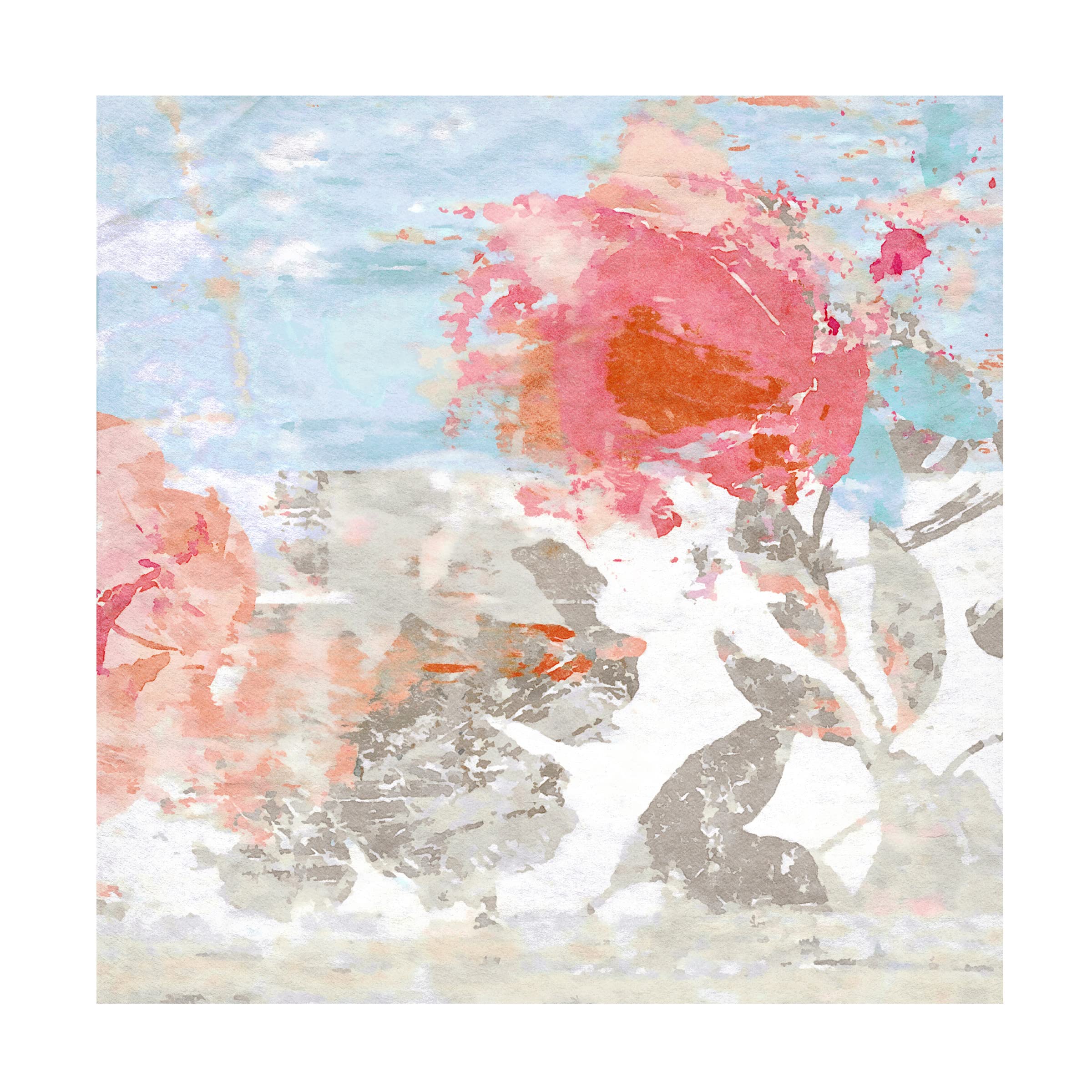Trademark Fine Art 'Spring Fling No.1' Canvas Wall Art by Suzanne Nicoll - Floral Landscape Painting for Living Room, Bedroom & Office Decor