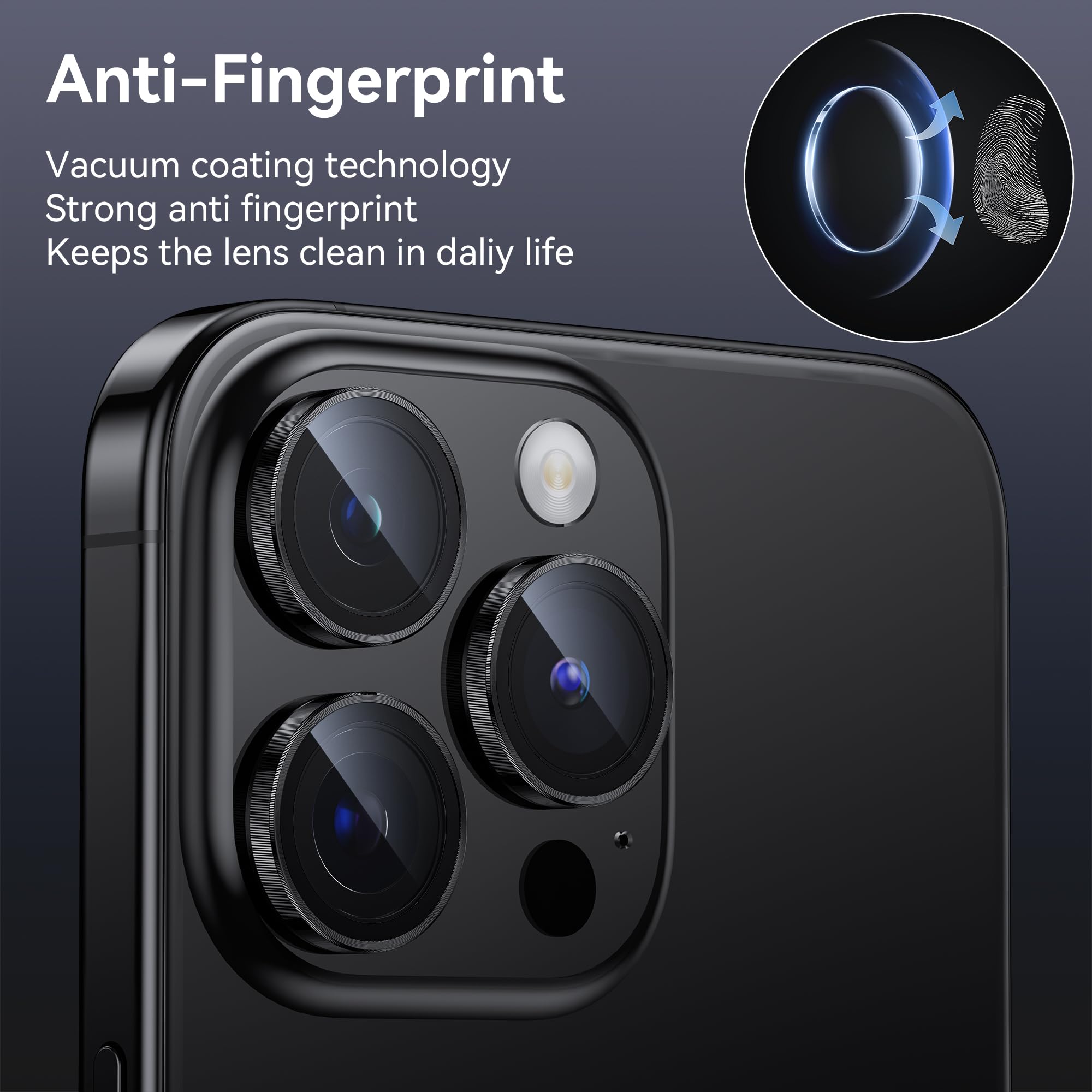 WSKEN Ultra HD Tempered Glass Camera Lens Protector for iPhone 16 Pro/Pro Max & iPhone 15 Pro/Pro Max - Shatterproof Metal Frame, Original Shooting Clarity - Perfect for Outdoor Adventures, Travel Photography and Daily Protection