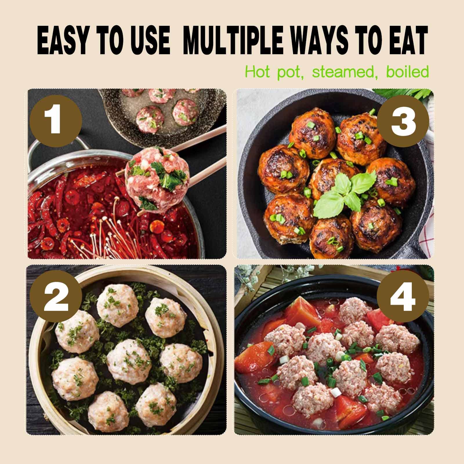 2Pcs Triple Meatball Maker Tool - Kitchen Meatball Mold for Perfectly Sized Meatballs (3 at Once) | Fast & Efficient Meatball Making for Burgers, Pasta & Meal Prep