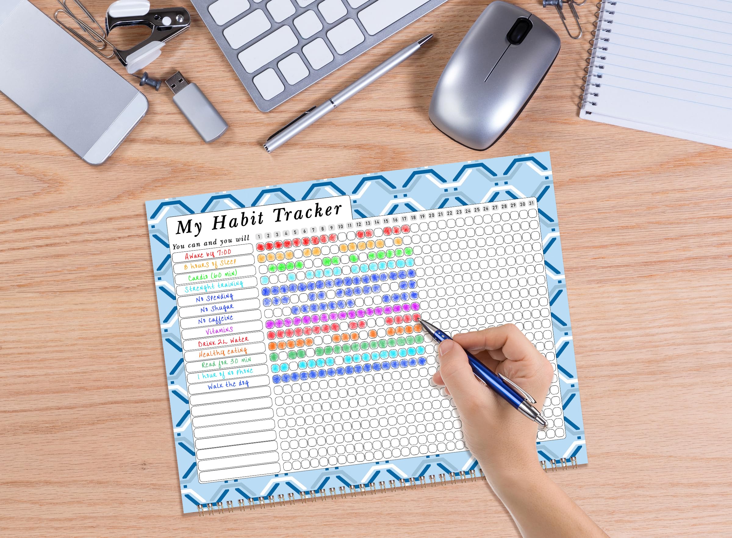 2025 Motivational Monthly Planner & Calendar - Daily, Weekly, Monthly Goal Tracking Journal with Habit Tracker - Desktop & Wall Organizer (Edition #04) - Perfect for Office, Home, or School Productivity & Time Management