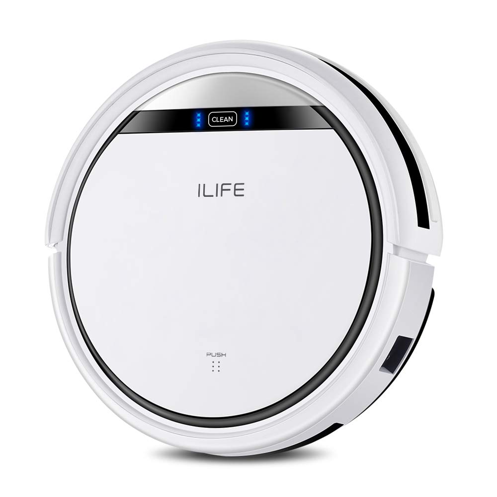 ILIFE V3s Pro Robot Vacuum Cleaner with Tangle-Free Suction | Slim, Self-Charging Robotic Vacuum | Daily Schedule Cleaning | Ideal for Pet Hair, Hard Floors & Low Pile Carpets | Pearl White | Perfect for Smart Home Cleaning & Pet Owners