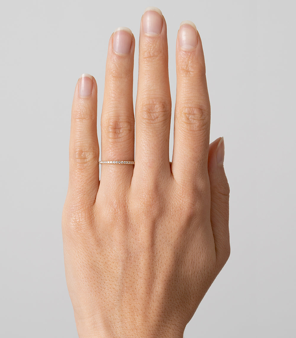 Square Edge Diamond Band Ring for Women - Elegant Wedding, Engagement & Anniversary Jewelry Gift - Perfect for Everyday Wear & Special Occasions