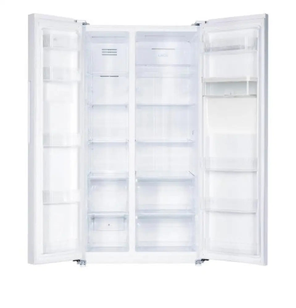 CHiQ CSS559NWD 559L Side by Side Refrigerator with Water Dispenser - Energy Efficient White Fridge for Modern Kitchen, Large Capacity Food Storage & Beverage Cooling