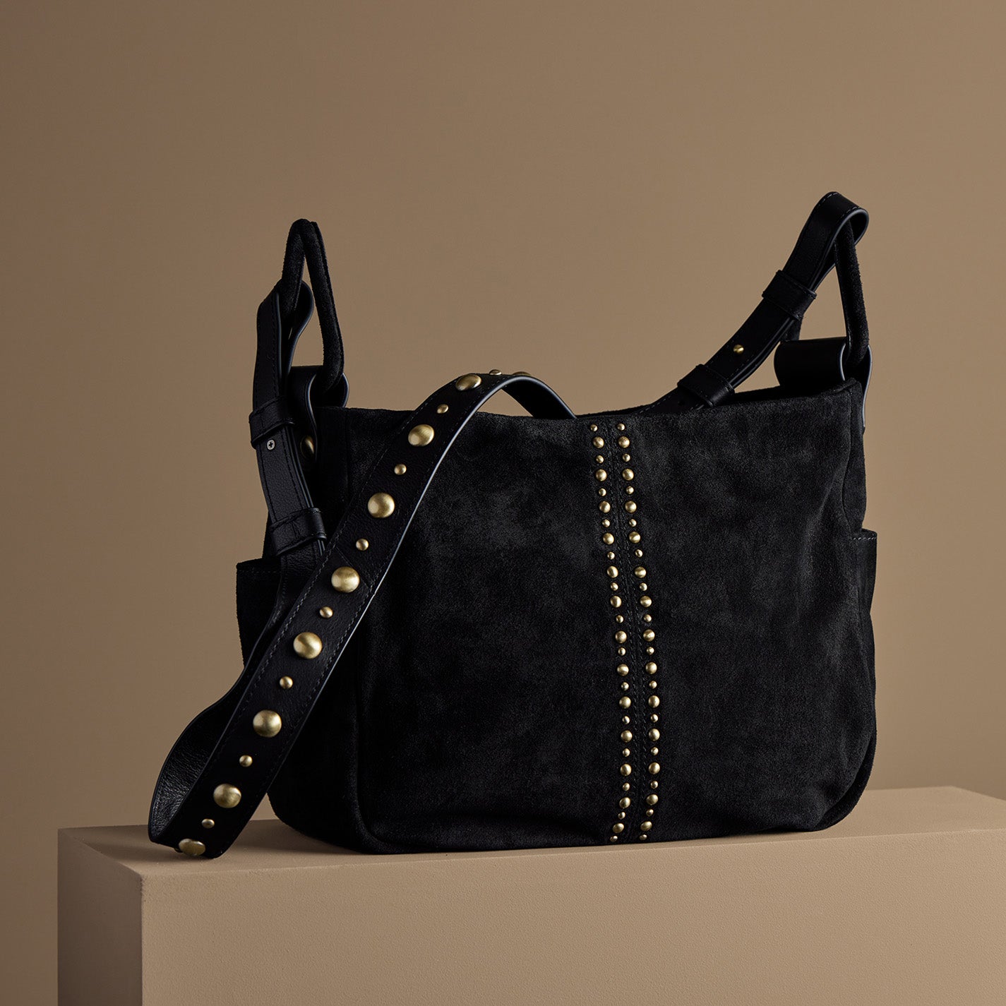 Sheila Crossbody Suede Handbag for Women - Stylish Black Leather Shoulder Bag - Perfect for Work, Travel & Everyday Use