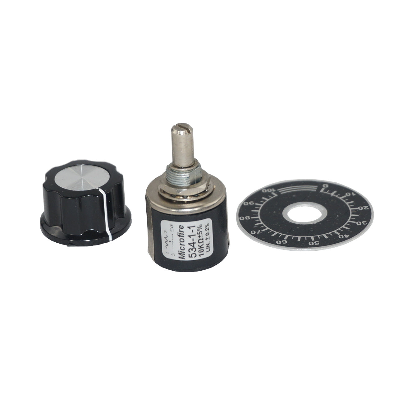 10K Ohm Linear Multi-Turn Potentiometer - Panel Mount B103 for Precision Control in Audio Equipment, Industrial Machinery & DIY Electronics