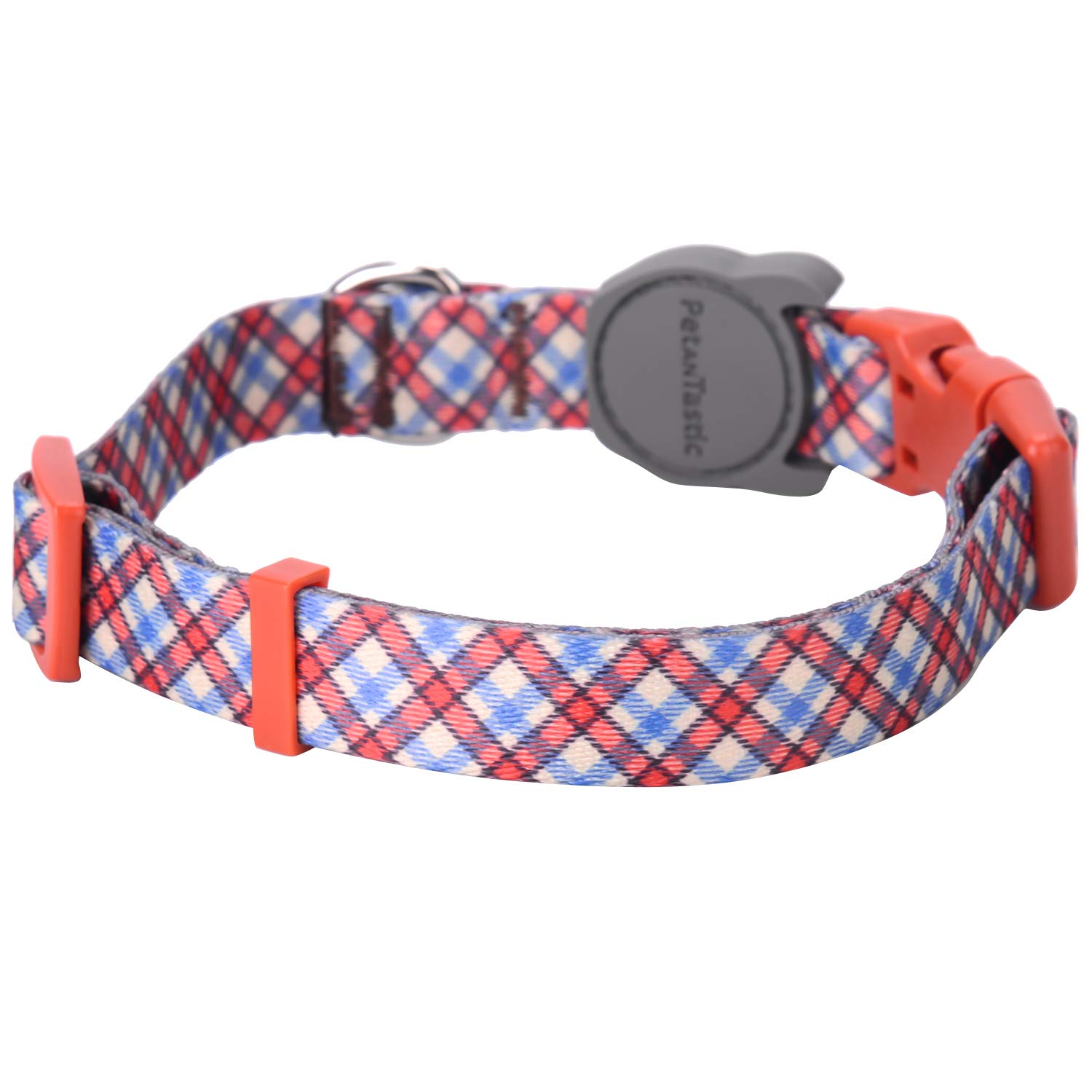 PetANTastic Adjustable Small Dog Collar - Durable Soft Heavy Duty Tartan Plaid Design for Puppies & Adult Dogs - Perfect for Indoor & Outdoor Use - Great Gift for Dog Lovers (Walking, Training, Grooming, Daily Wear)