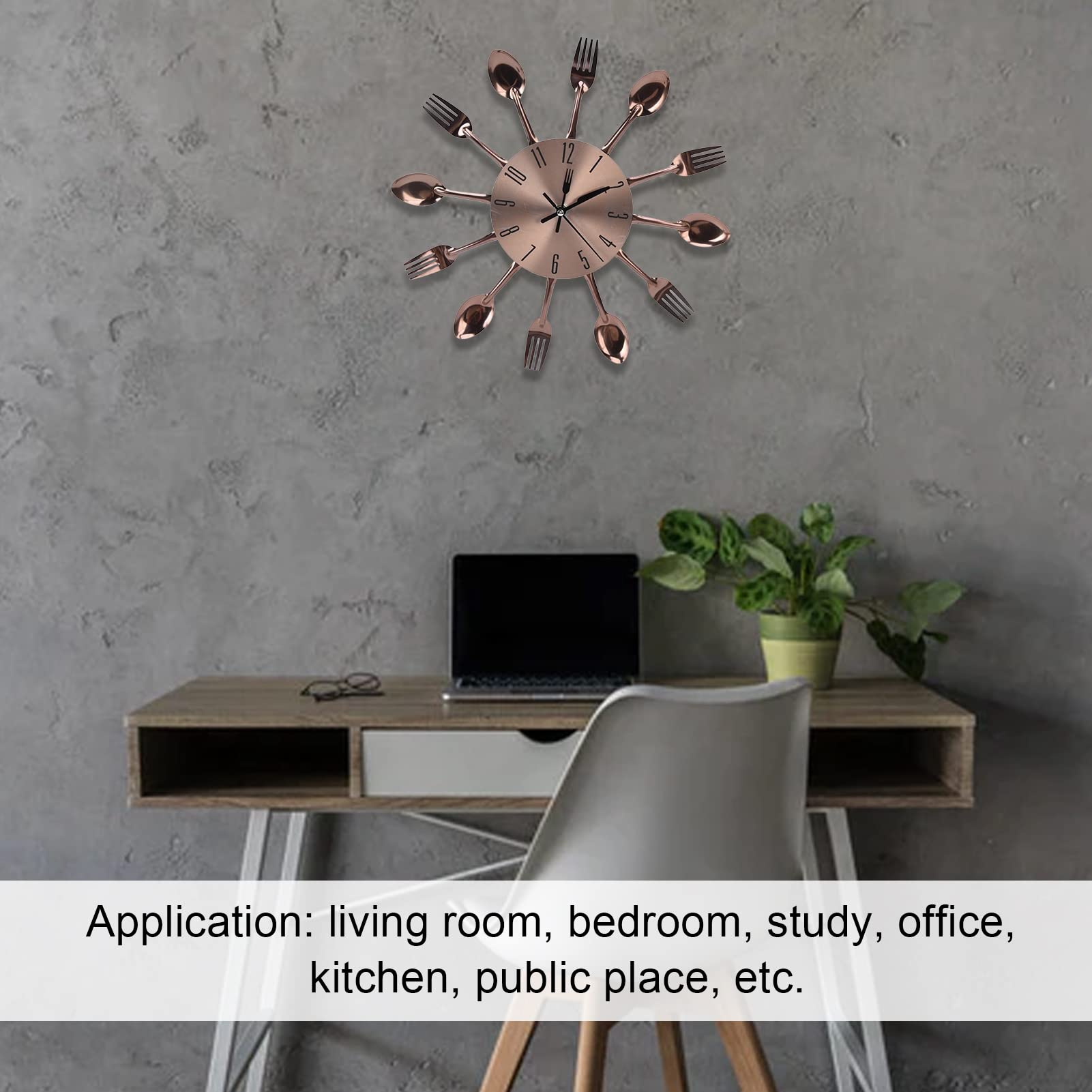 Yosoo Timelike Silent Stainless Steel Kitchen Wall Clock - Modern Home Decor for Living Room, Kitchen, Restaurant & Office | Durable & Noiseless