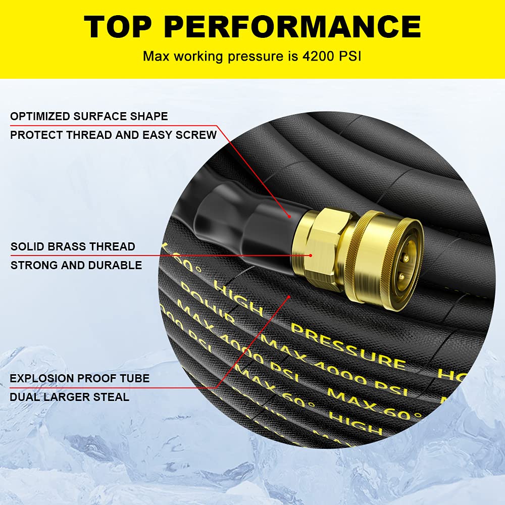 High Pressure Washer Hose 3/8