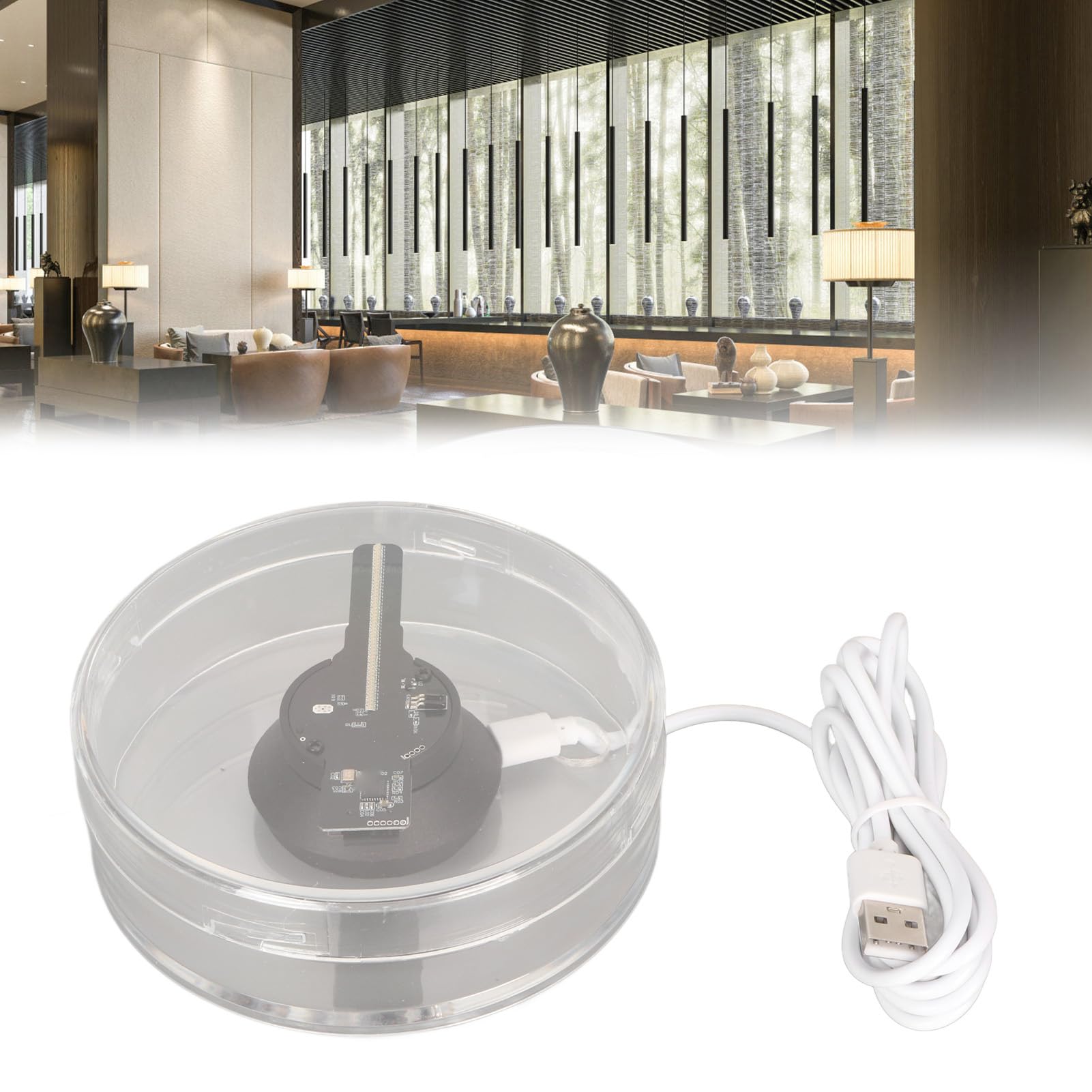 Gigicial 3D Hologram Fan - WiFi Enabled Holographic Projector Display with 48 LED Lights | Portable 3D Advertising Fan for Retail Stores, Events & Trade Shows