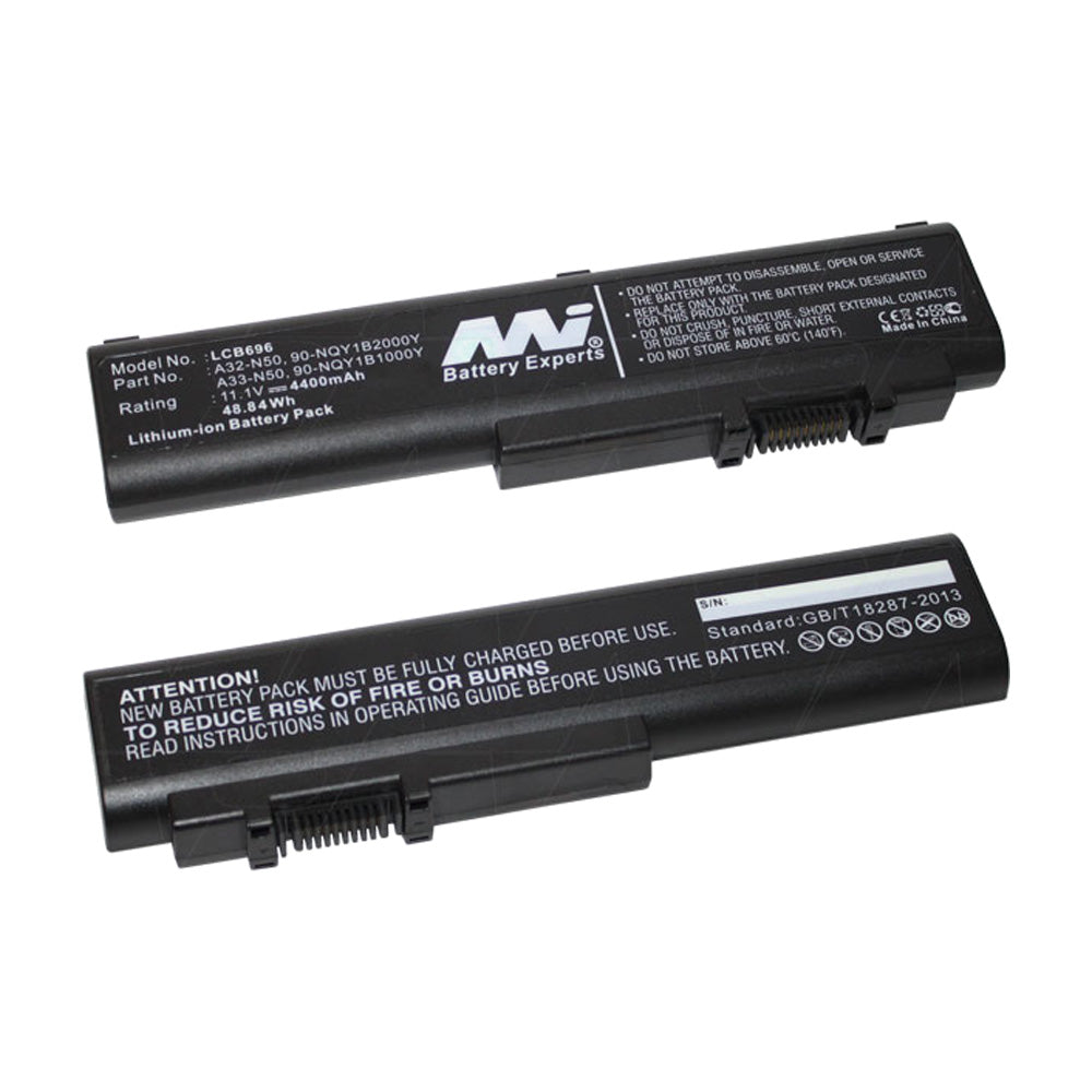 11.1V 48.84Wh 4400mAh Replacement Laptop Battery - High Capacity Li-ion Battery for Dell/HP/Lenovo Laptops - Perfect for Work, Travel & Home Office Use