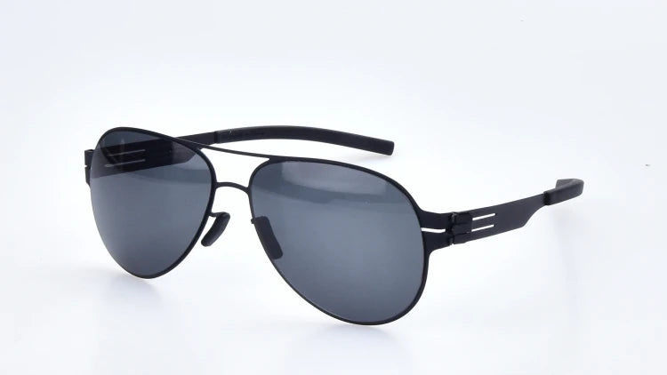 **Aimee Men's Polarized Sunglasses - Full Rim Oval Double Bridge Stainless Steel Frame - UV Protection for Driving, Fishing & Outdoor Activities (Model 6114)**