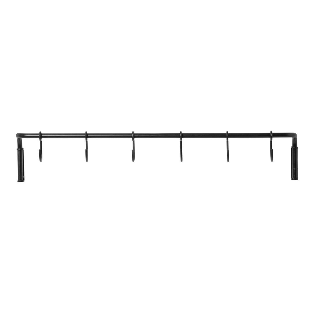 Stainless Steel Kitchen Towel Rack with 6 Hooks - Wall Mounted Organizer for Utensils, Sponges & Towels - Perfect for Kitchen, Bathroom, and Laundry Room Storage