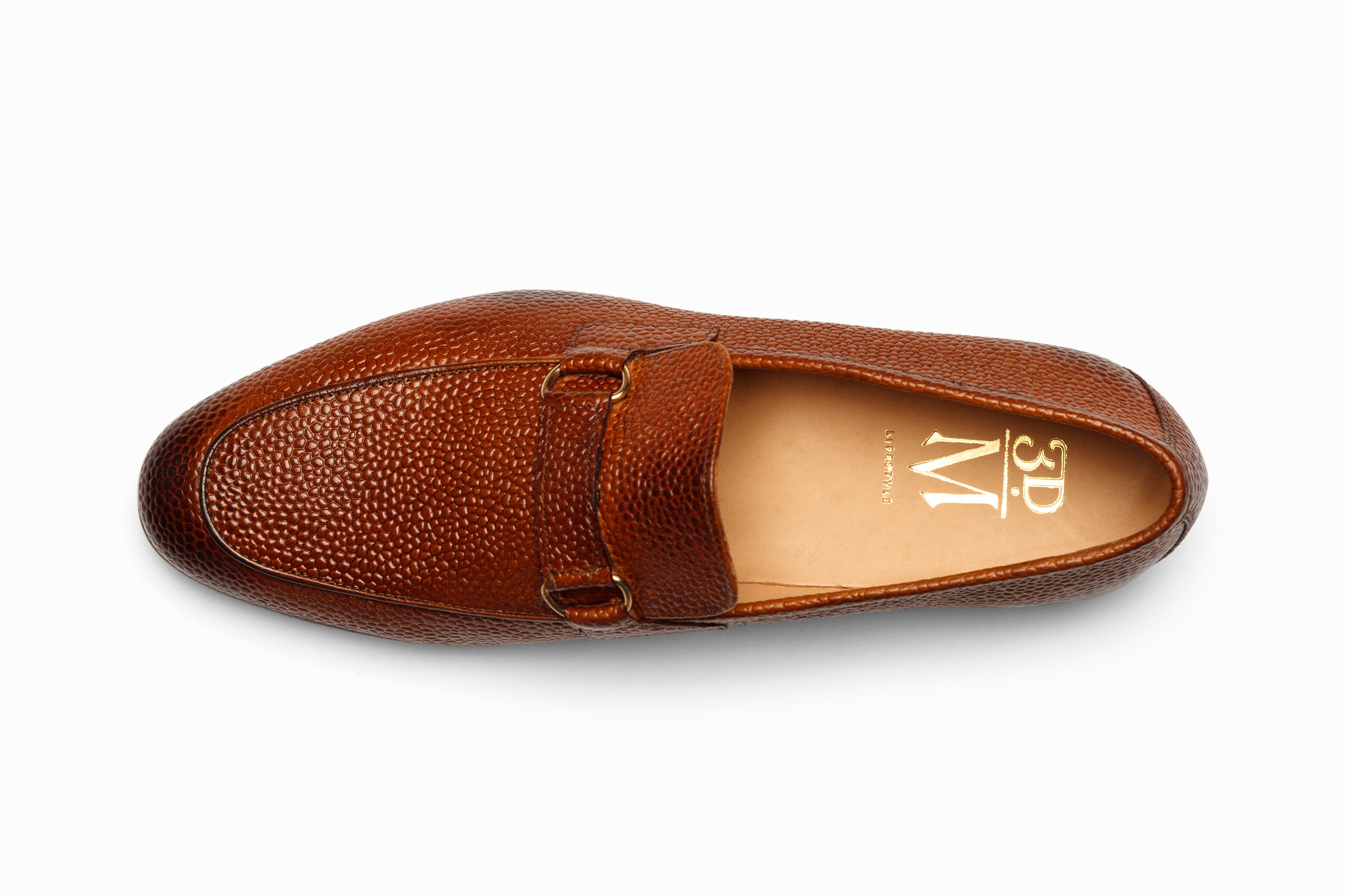Premium Lorenzo Leather Loafers for Men - Cedar Grain Genuine Leather Slip-On Dress Shoes - Comfortable & Stylish for Office, Business Casual & Formal Occasions