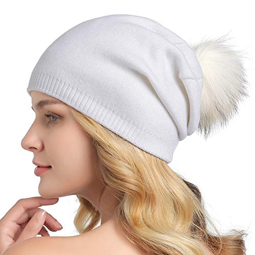 Luxury Cashmere Knit Wool Beanie for Men & Women - Soft Winter Warm Hat for Cold Weather - Perfect for Skiing, Hiking, and Outdoor Activities