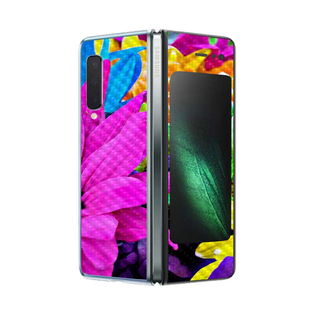 MightySkins Carbon Fiber Skin for Samsung Galaxy Fold - Durable Protective Cover for Daily Use