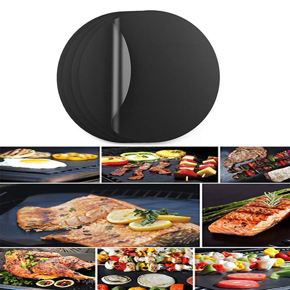 DOITOOL 4-Piece Non-Stick BBQ Grill Mat Set - Heavy Duty Charcoal & Gas Grill Accessories for Outdoor Cooking, Baking & Grilling - Perfect for Backyard, Camping & Tailgating Parties