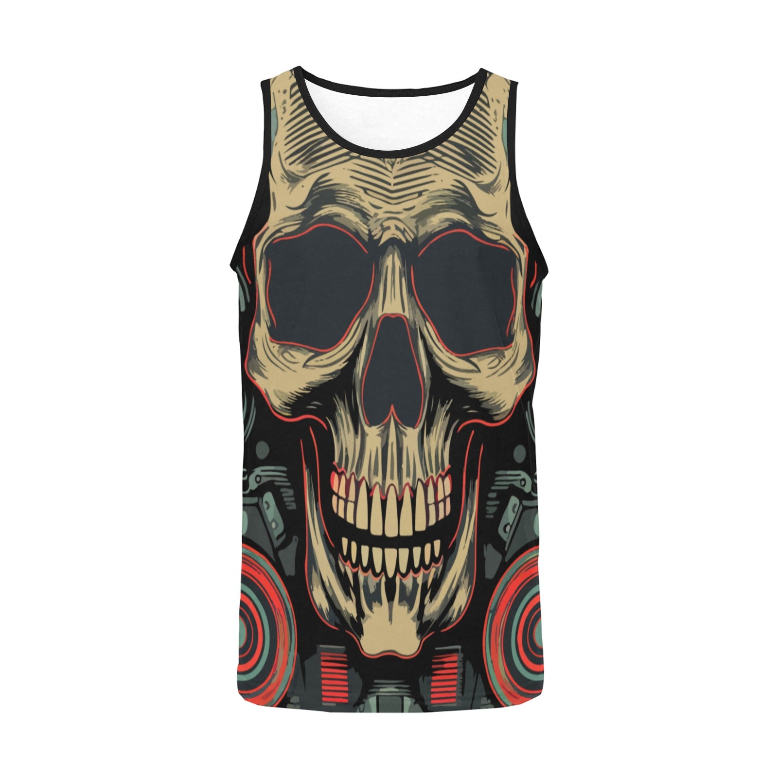 Rad Skull Graphic Tank Top for Men - Cool & Edgy Muscle Tee - Perfect for Gym, Concerts & Streetwear Fashion