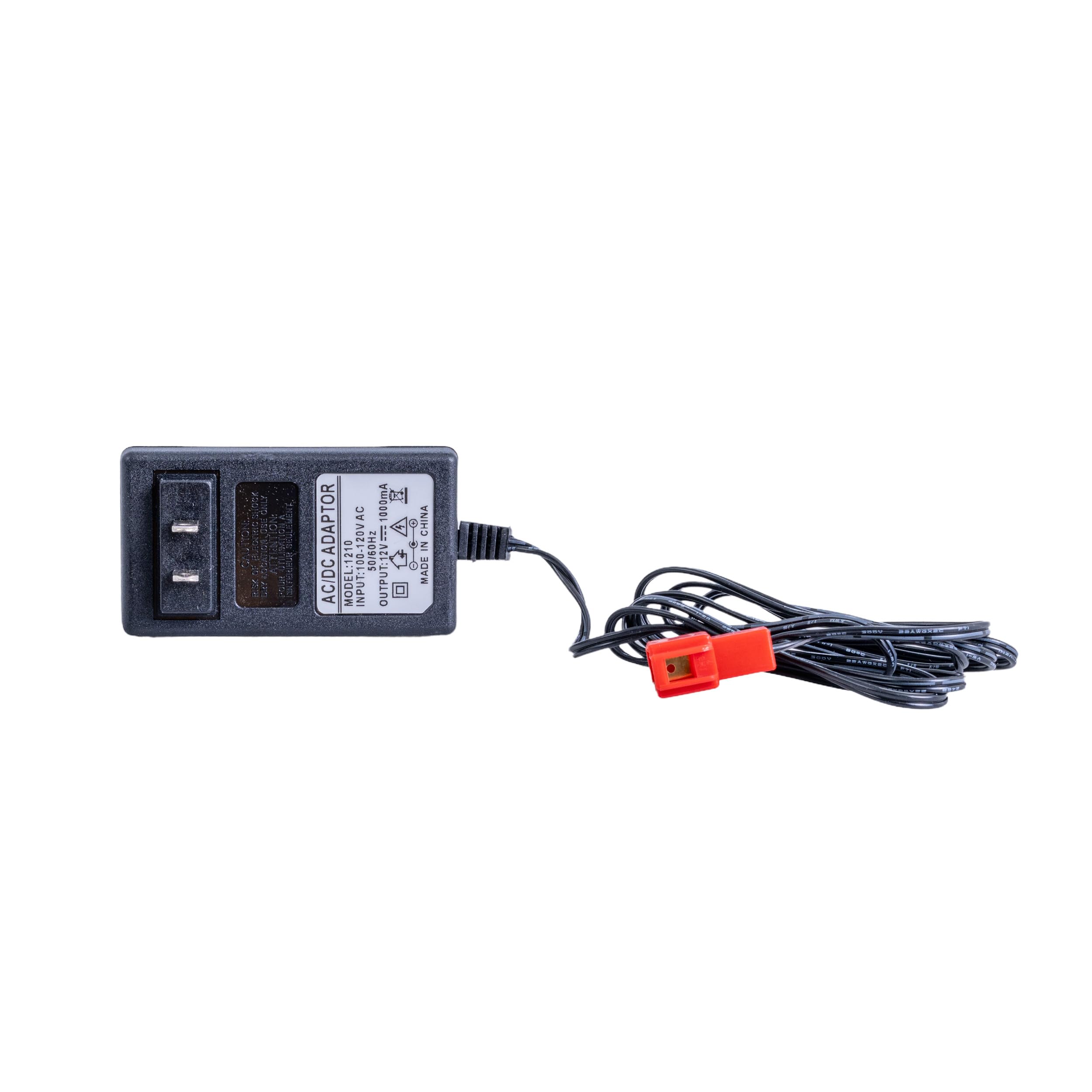 AlveyTech 12V 1.0A Square End Battery Charger for Kids Ride-On Cars, Power Wheels, Electric Toys - Fast Charging & Safe for Children's Vehicles (Home, Backyard, Park Use)
