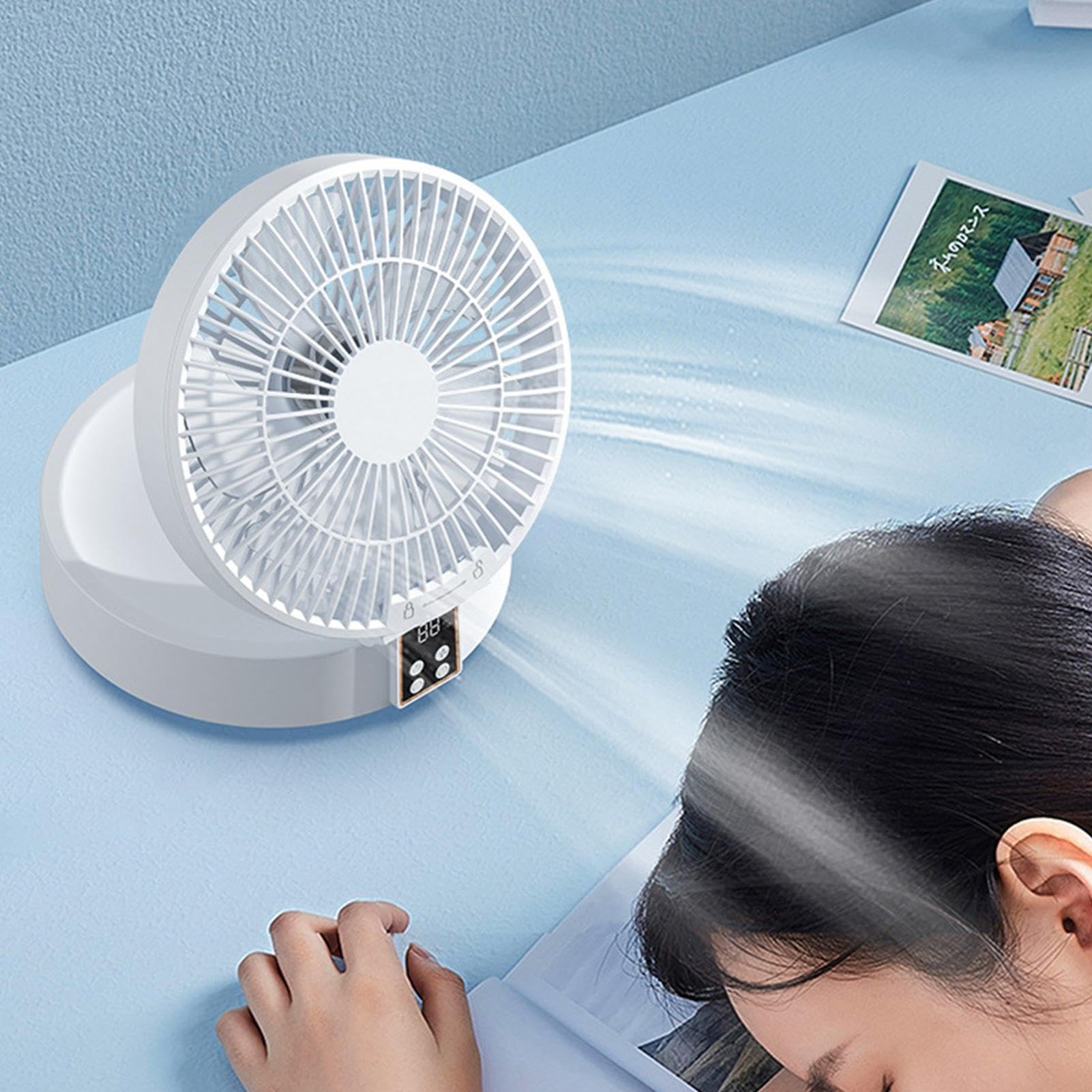 Quiet USB Desk Fan with Remote Control - Compact & Portable Personal Table Fan for Efficient Cooling | Perfect for Office, Home, Bedroom & Dorm Room Air Circulation