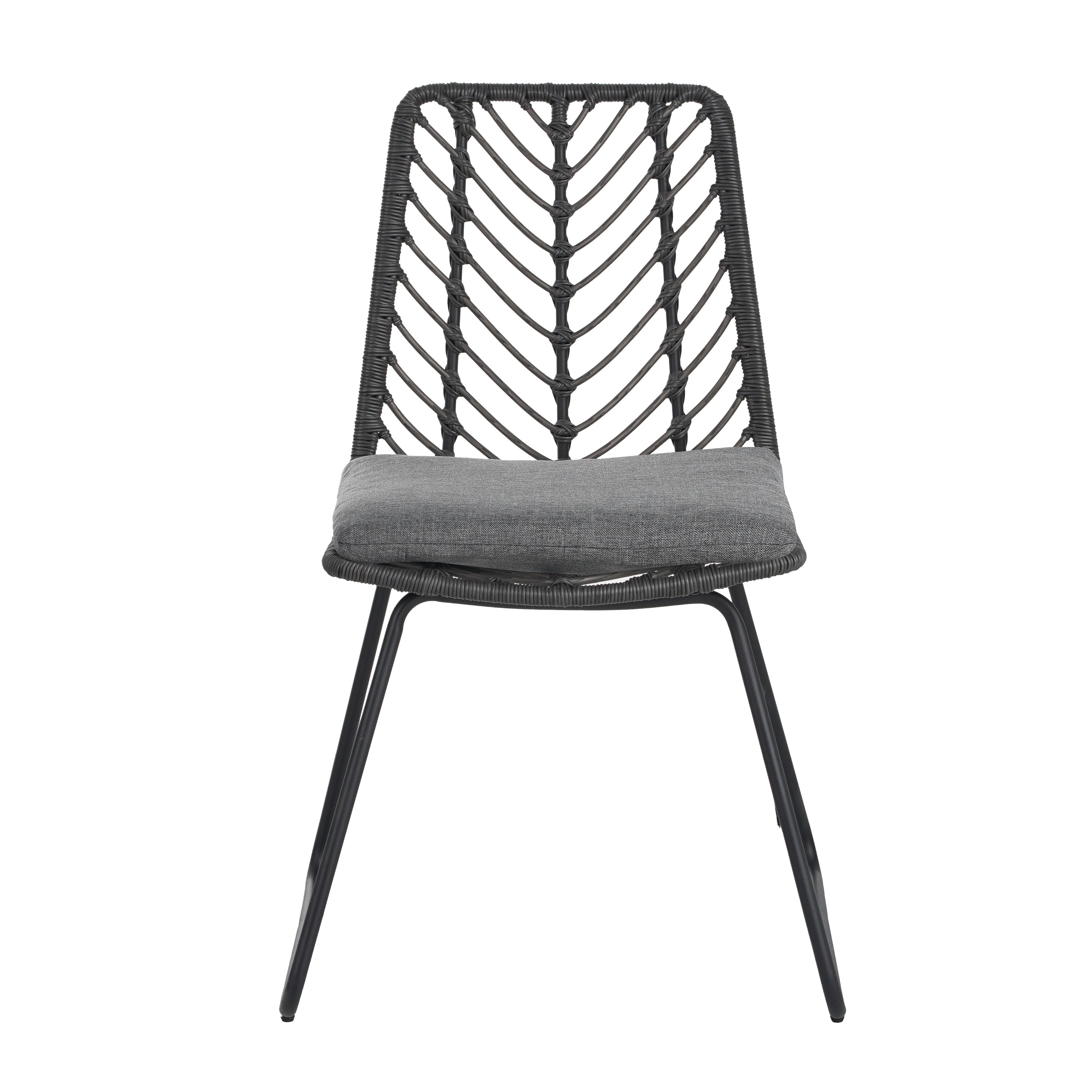 DEJA CHAIR Set of 2 with Cushions - Modern Gray Accent Chairs for Living Room, Bedroom, or Office - Comfortable Lounge Seating for Home Decor