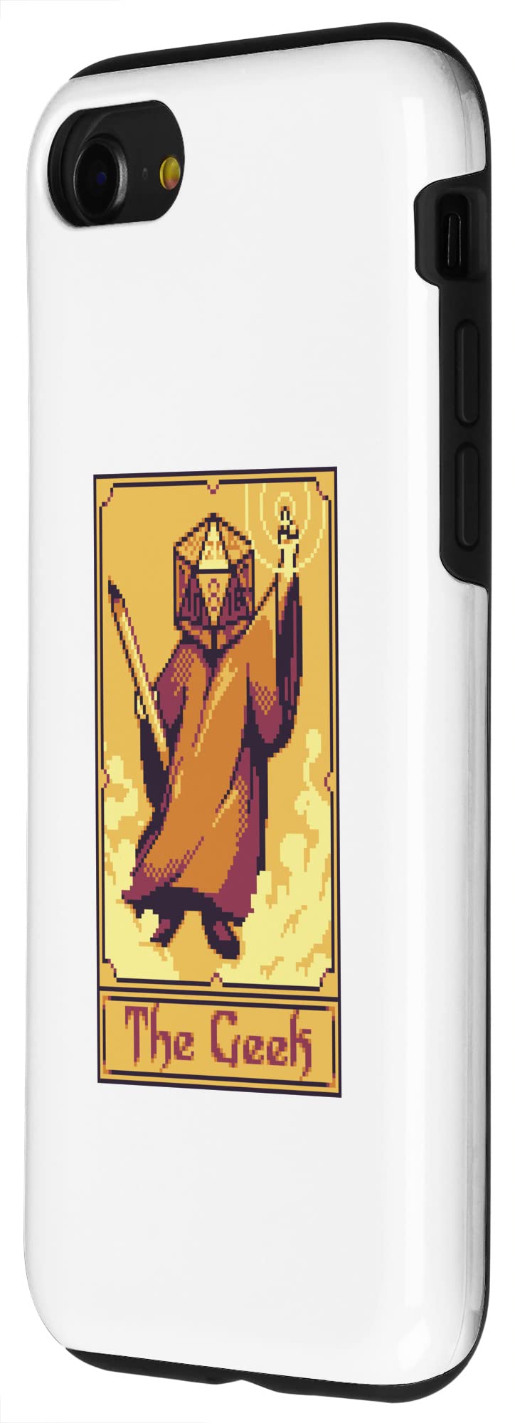iPhone SE (2020) / 7 / 8 Geek Pixel Art Dice RPG Retro Gaming Nerd Phone Case - Perfect for Tabletop Gaming, D&D Sessions & Retro Tech Enthusiasts