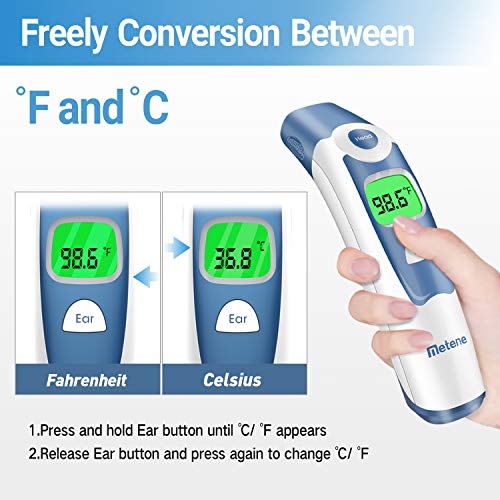 Non-Contact Digital Infrared Thermometer for Adults & Kids - Fast Accurate Fever Detection with Memory Recall & Fever Alarm - Perfect for Home, Hospital, and Travel Use