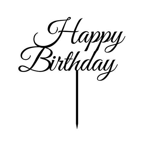 Custom Happy Birthday Cake Topper - Personalized Cake Decoration with 5-6