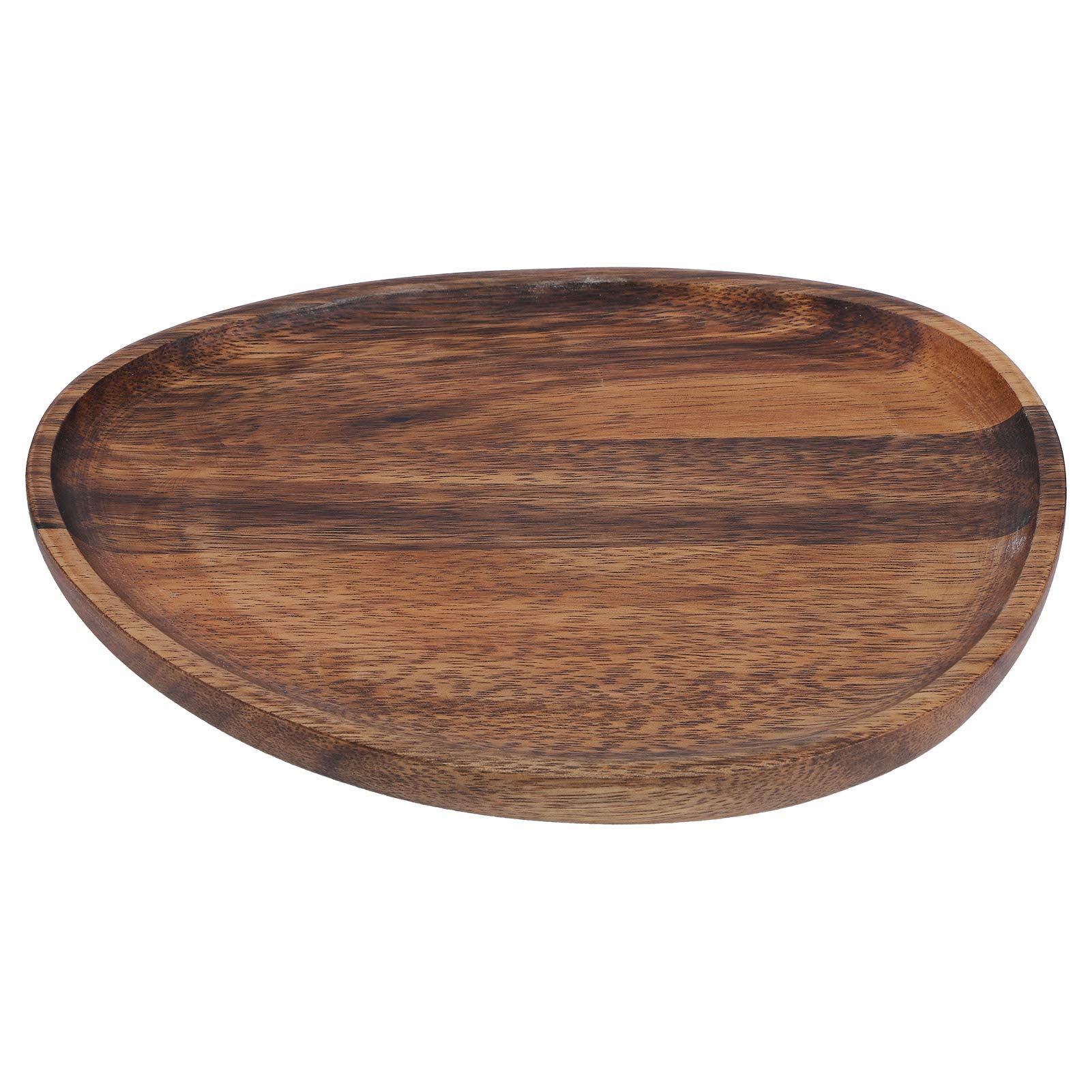 Acacia Wood Irregular Serving Tray - 26x21cm Snack & Fruit Storage Dish Plate for Dining Table Decor, Fast Food Serving, Party & Home Decor Accessories